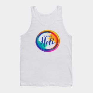 Color Splash Frame For Holi Tank Top